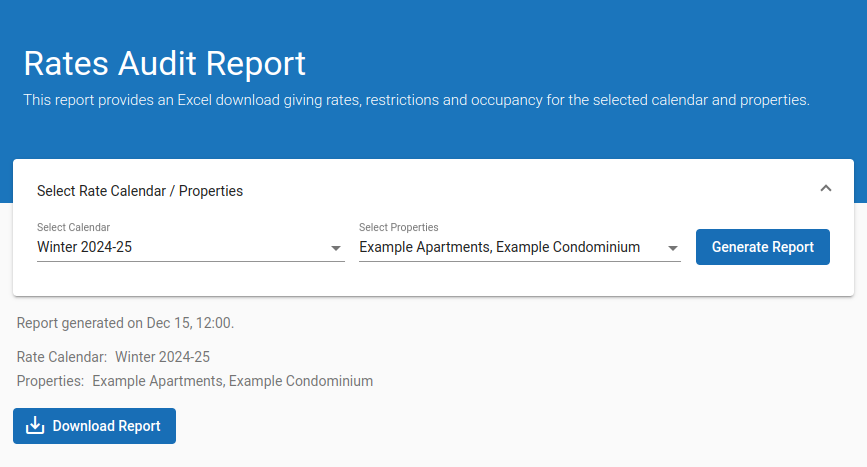 rate-audit report